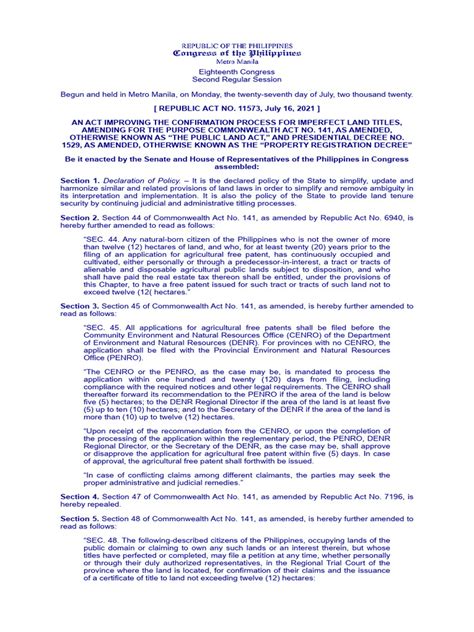 Republic Act No. 11573 .